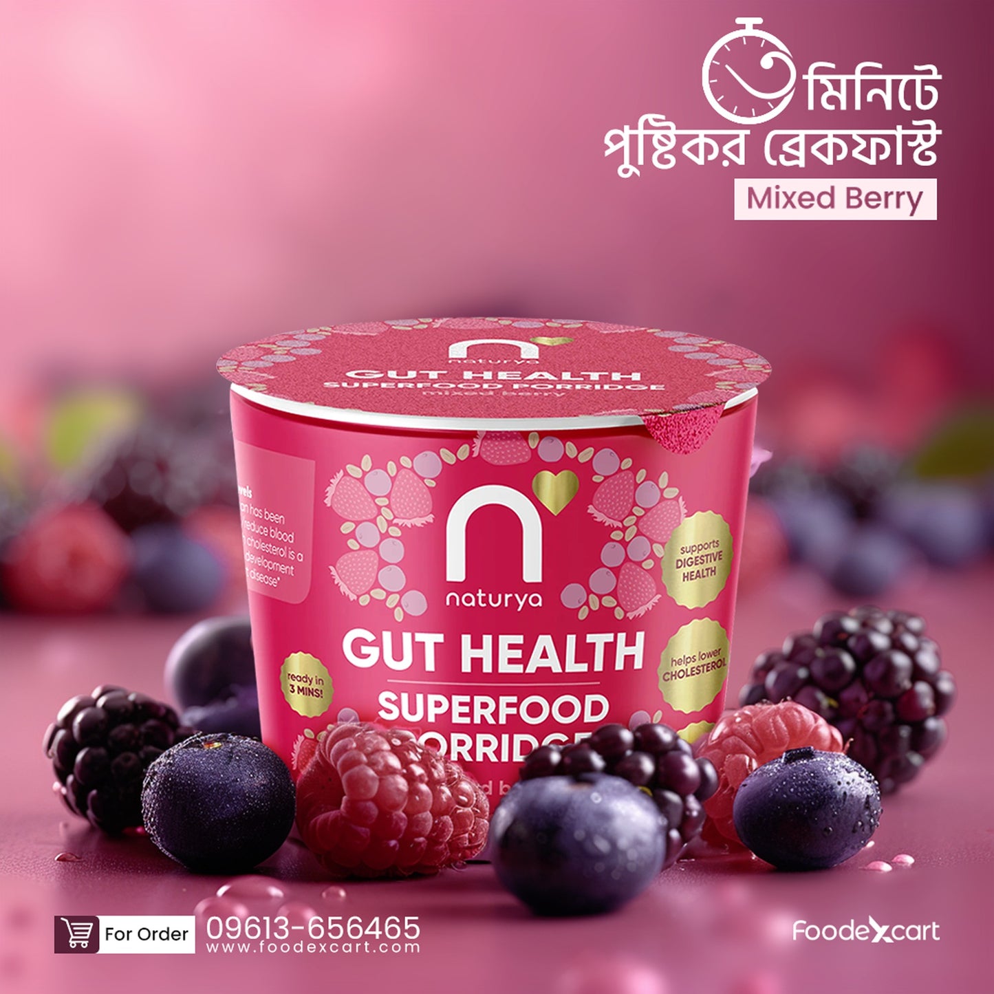 Naturya Superfood Porridge Gut Health Mixed Berry