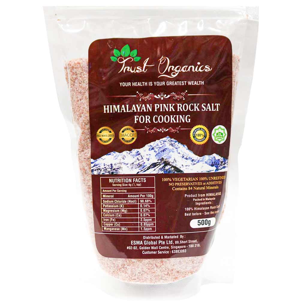 Trust Organics Himalayan Pink Rock Salt (For Cooking) - 500gm